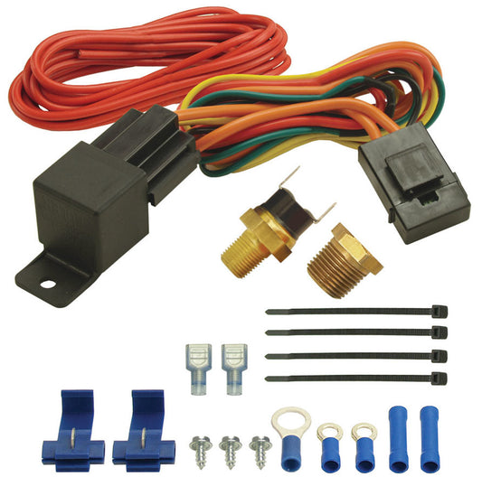 DERALE 16720 180F Fan Switch Thermostat Relay Kit 1/8in & 3/8